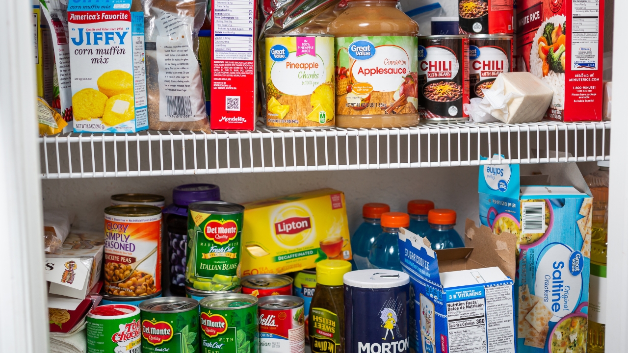cluttered pantry