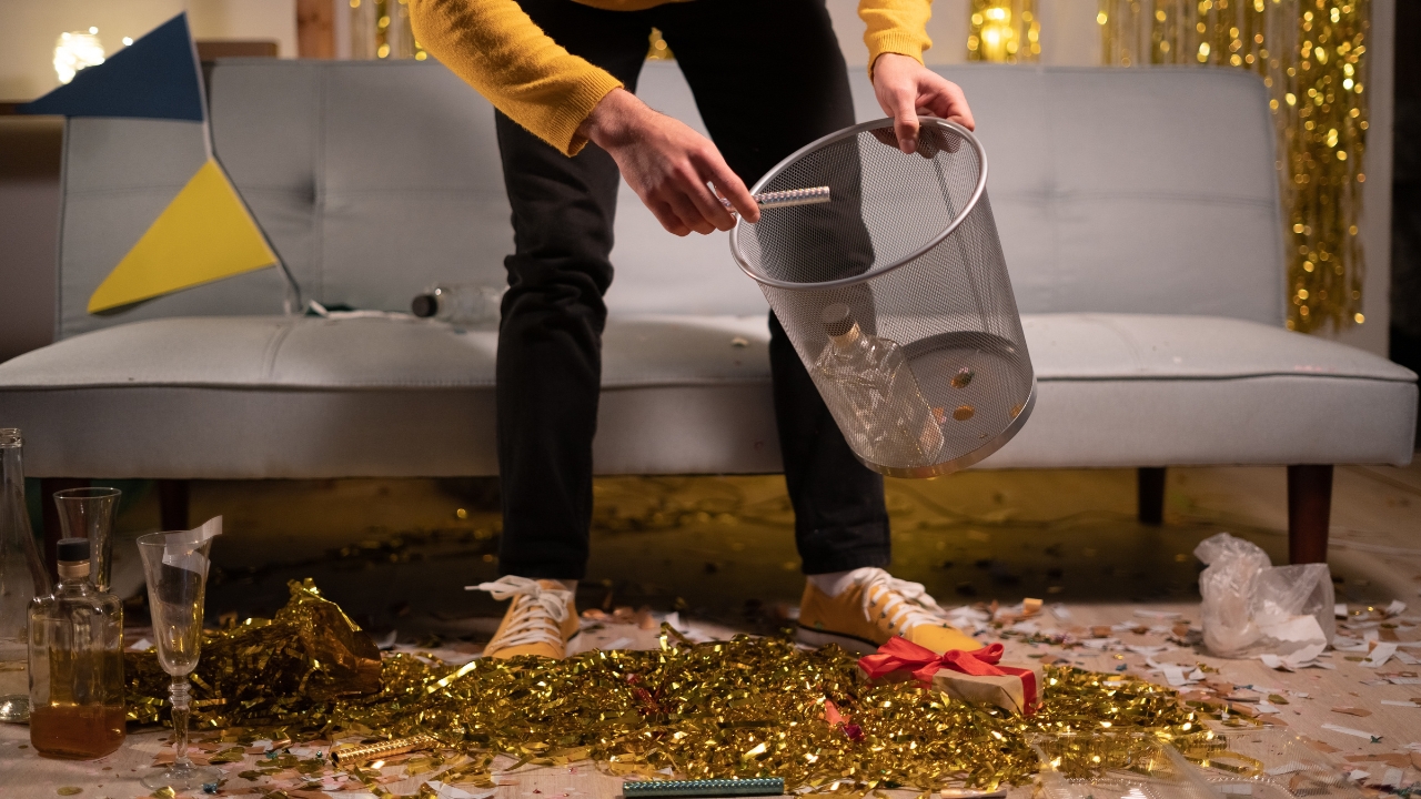 cleaning after party