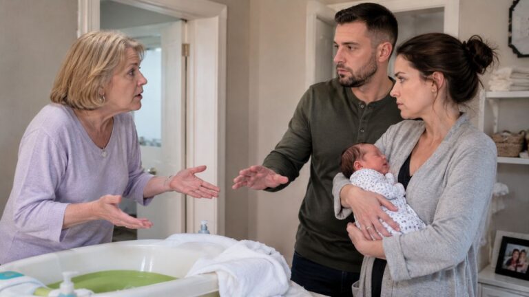 His Mom Wanted to Bathe the Newborn on Her First Visit — Then the Parents Explained Who the Parents Were