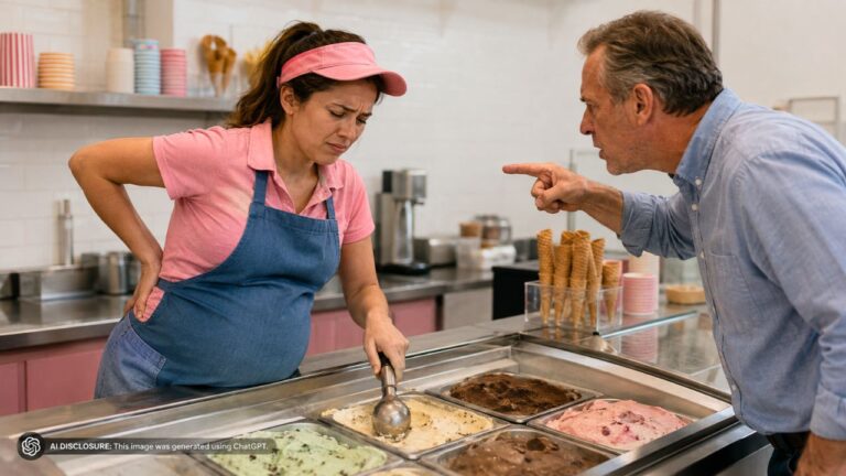 Her Boss Asked ‘What Am I Paying You For?’ When Pregnancy Stopped Her Scooping Ice Cream — Then a Tribunal Awarded Her £38,677