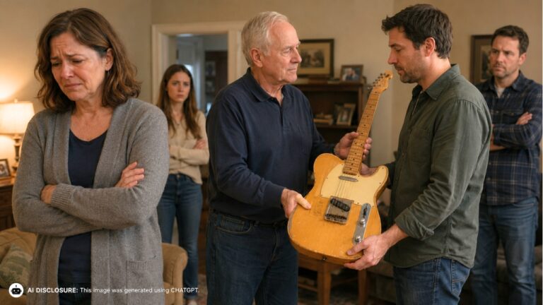 Dad Gave Away the Guitar He Promised Her for Decades to Her Stepbrother — Then She Cut Off the Entire Stepfamily